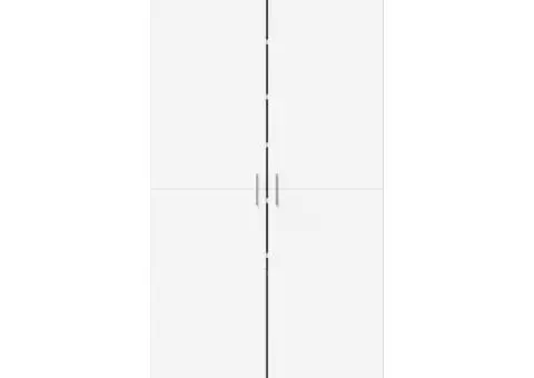 Pantofar, alb, 80 x 39 x 178 cm, PAL - 3/5