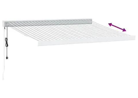 Copertină retractabilă antracit/alb, 3,5x2,5 m, textil/aluminiu - 4/5