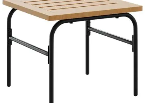 Măsuțe de cafea suprapuse de grădină 2 buc. maro și negru, oțel - 4/5