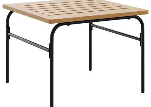 Măsuțe de cafea suprapuse de grădină 2 buc. maro și negru, oțel - 5/5