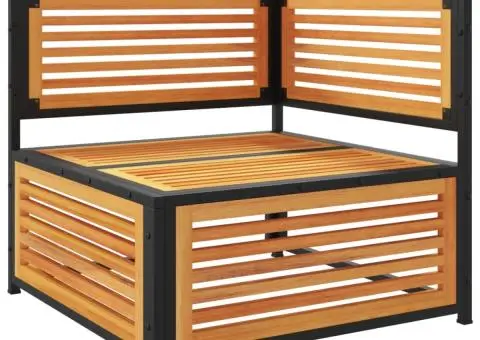 Canapea de colț de grădină, cu perne, lemn masiv acacia - 5/5