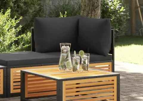 Masă de grădină, 68x68x30 cm, lemn masiv de acacia - 1/5