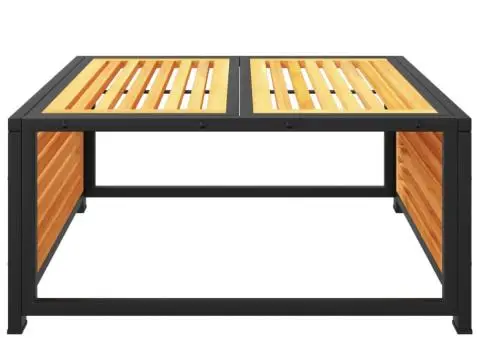 Masă de grădină, 68x68x30 cm, lemn masiv de acacia - 5/5