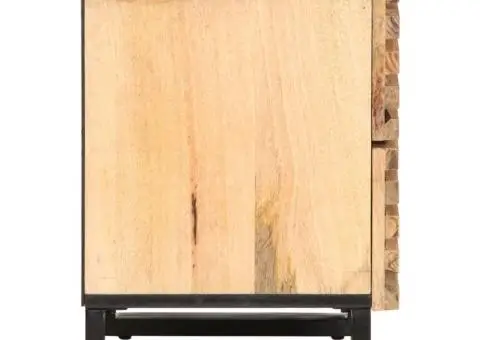 Noptieră, 40x34x46 cm, lemn masiv de mango brut - 4/5