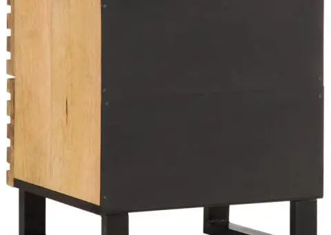 Noptieră, 40x34x46 cm, lemn masiv de mango brut - 5/5