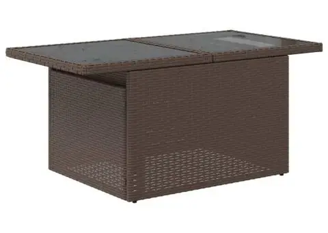 Set canapele de grădină cu perne, 7 piese, maro, poliratan - 5/5