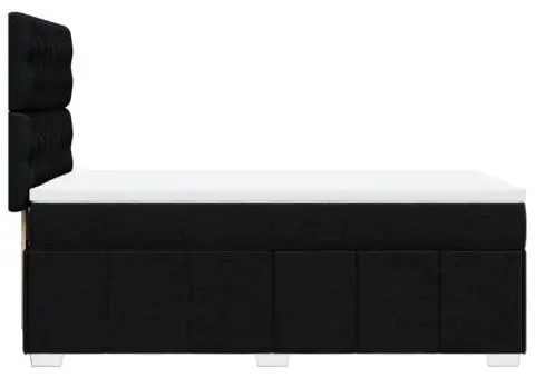Pat box spring cu saltea, negru, 90x200 cm, textil - 5/5