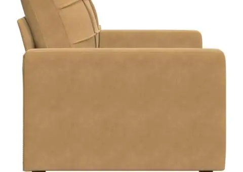 Fotoliu canapea, Maro, 60 cm, catifea - 5/5