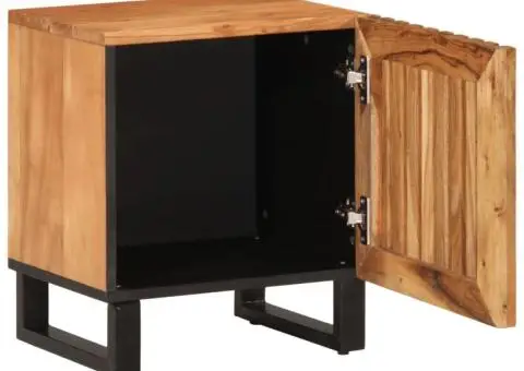 Noptieră, 40x34x46 cm, lemn masiv de acacia - 2/5