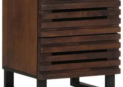 Noptieră, 40x34x46 cm, lemn masiv de mango - 1/5