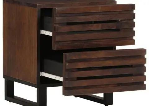 Noptieră, 40x34x46 cm, lemn masiv de mango - 2/5