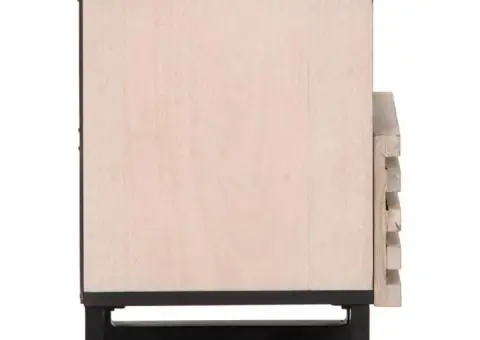 Noptieră, 40x34x46 cm, lemn masiv mango albit - 4/5