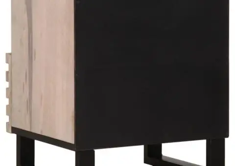 Noptieră, 40x34x46 cm, lemn masiv mango albit - 5/5