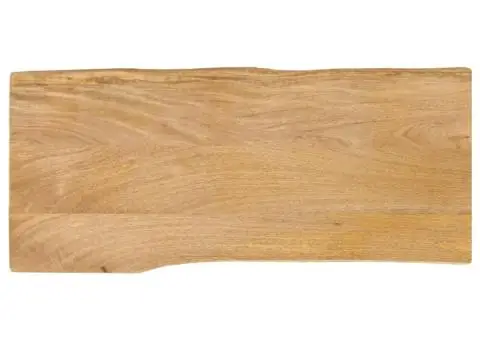 Blat masă cu margini naturale, 90x40x2,5 cm, lemn masiv mango - 1/5