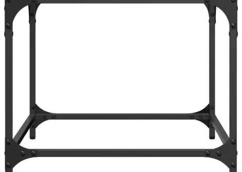 Măsuță de cafea, blat din sticlă negră, 50x50x40 cm, oțel - 4/5