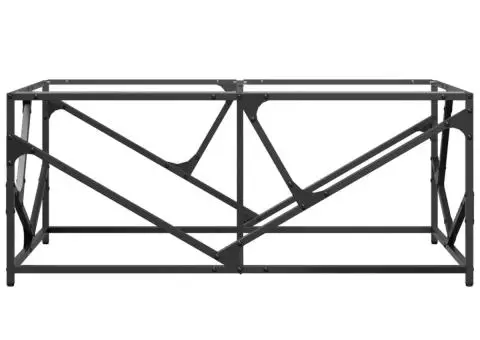 Măsuță de cafea blat din sticlă transparentă 98,5x50x41 cm oțel - 4/5