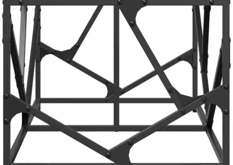 Măsuță de cafea blat din sticlă transparentă 98,5x50x41 cm oțel - 5/5