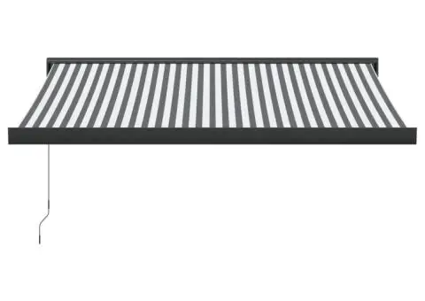 Copertină retractabilă antracit/alb, 3,5x2,5 m, textil/aluminiu - 3/5