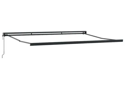 Copertină retractabilă antracit/alb, 4,5x3 m, textil/aluminiu - 5/5