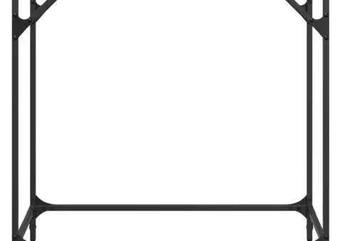 Măsuță de cafea, blat din sticlă negră, 80x35x81 cm, oțel - 4/5