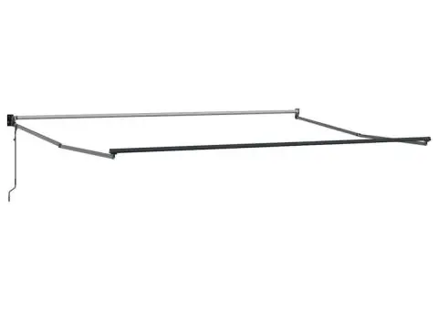 Copertină retractabilă antracit/alb, 5x3 m, textil/aluminiu - 5/5