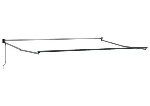 Copertină retractabilă antracit/alb, 4x3 m, textil/aluminiu - 5/5