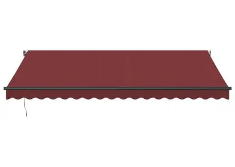 Copertina retractabilă automat cu LED-uri, vișiniu, 450x350 cm - 4/5