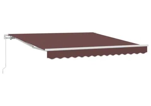 Copertină retractabilă manual, maro, 300x250 cm - 2/5