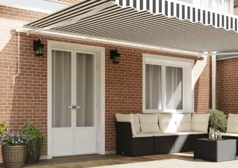 Copertină retractabilă manual, antracit/alb, 500x300 cm - 3/5