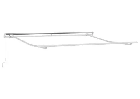 Copertină retractabilă manual, antracit/alb, 300x250 cm - 4/5