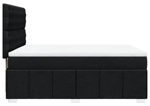 Pat box spring cu saltea, negru, 140x200 cm, textil - 5/5