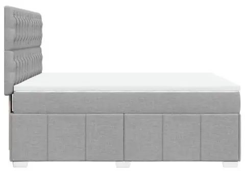 Pat continental, gri deschis, 140x200 cm, material textil - 5/5