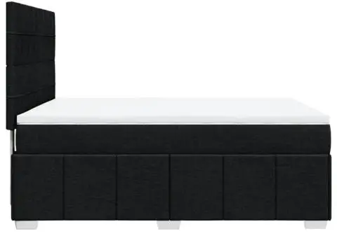 Pat box spring cu saltea, negru, 140x200 cm, textil - 5/5