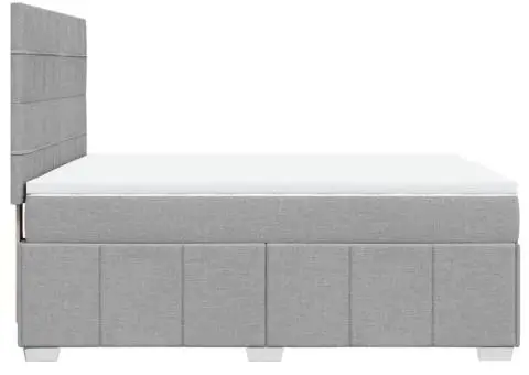 Pat continental, gri deschis, 140x200 cm, material textil - 5/5