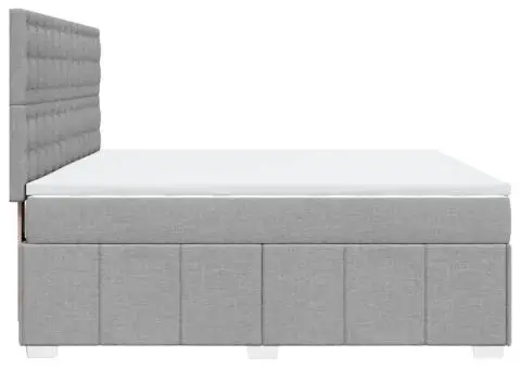 Pat continental, gri deschis, 180x200 cm, material textil - 5/5