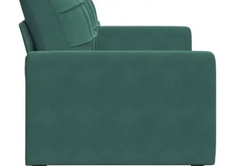 Canapea cu 2 locuri, verde închis, 140 cm, catifea - 5/5