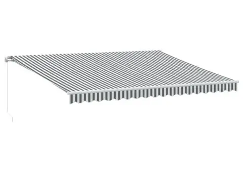 Copertină retractabilă manual cu LED, antracit/alb, 450x350 cm - 2/5