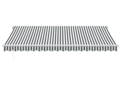 Copertină retractabilă manual cu LED, antracit/alb, 450x350 cm - 4/5