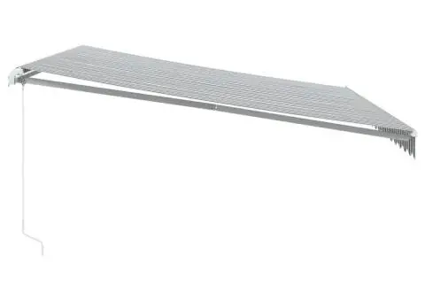 Copertină retractabilă manual cu LED, antracit/alb, 450x350 cm - 5/5