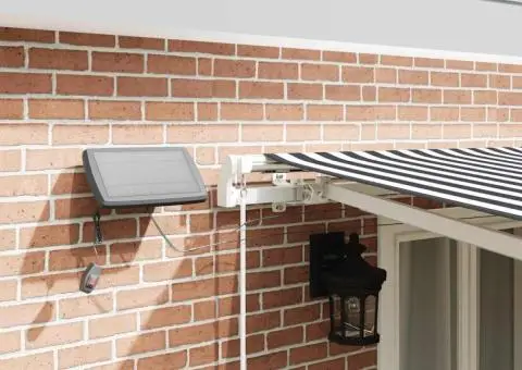Copertină retractabilă manual cu LED, antracit/alb, 500x300 cm - 4/5