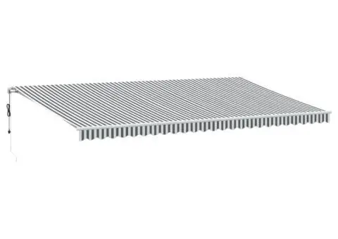 Copertină retractabilă automat cu LED, antracit/alb, 600x350 cm - 2/5