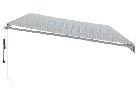 Copertină retractabilă automat cu LED, antracit/alb, 600x350 cm - 5/5