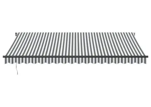 Copertină retractabilă manual cu LED-uri antracit/alb 450x350cm - 4/5