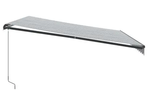 Copertină retractabilă manual cu LED-uri antracit/alb 450x350cm - 5/5