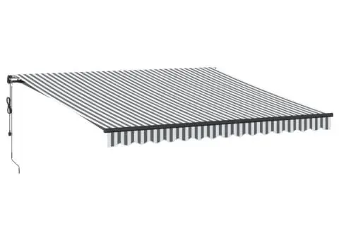 Copertină retractabilă automat LED-uri antracit/alb 400x350 cm - 2/5