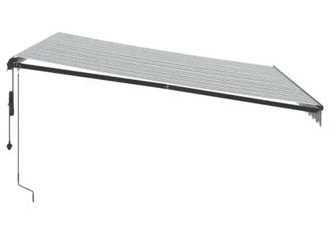 Copertină retractabilă automat LED-uri antracit/alb 400x350 cm - 5/5