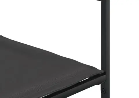 Set mobilier de grădină, 7 piese, cu perne, negru, textilenă - 5/5