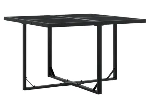 Set mobilier de grădină, 9 piese, cu perne, negru, textilenă - 3/5