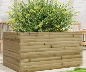 vidaXL Jardinieră de grădină, 90x60x46 cm, lemn de pin impregnat