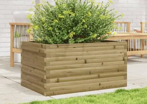 Jardinieră de grădină, 90x60x46 cm, lemn de pin impregnat - 3/5
